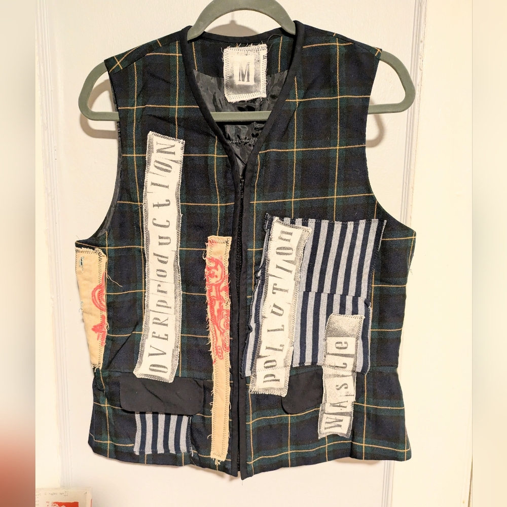 Artist Made Punk Rock Plaid Vest